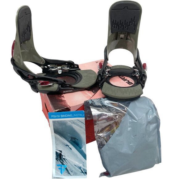 BRAND NEW BURTON CUSTOM SI STEP IN SNOWBOARD BINDINGS!  MEDIUM  SIZES 8 TO 10 - Picture 1 of 2